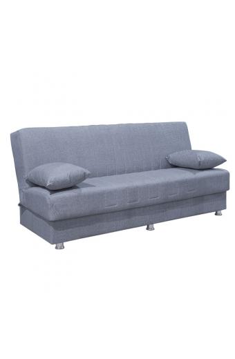 Kαναπές κρεβάτι Romina pakoworld 3θέσιος ύφασμα γκρι 180x75x80εκ