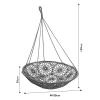 Αιώρα-κούνια κάθισμα Baylee pakoworld PP μπεζ-καφέ Φ102x140εκ