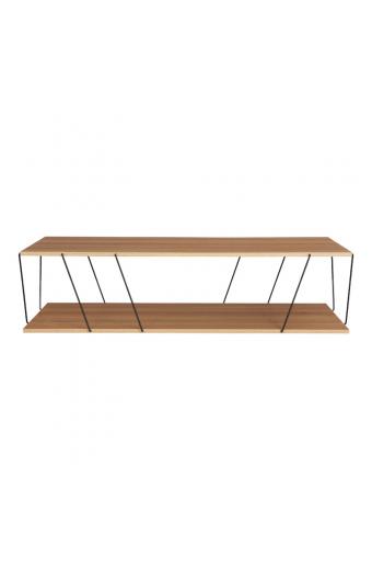 Τραπέζι σαλονιού Tars pakoworld sonoma-μαύρο 120x50x30εκ