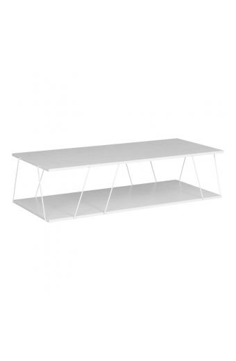 Τραπέζι σαλονιού Tars pakoworld λευκό 120x50x30εκ