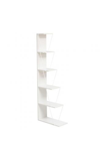 Βιβλιοθήκη mini Tars pakoworld λευκό 50x22x150εκ