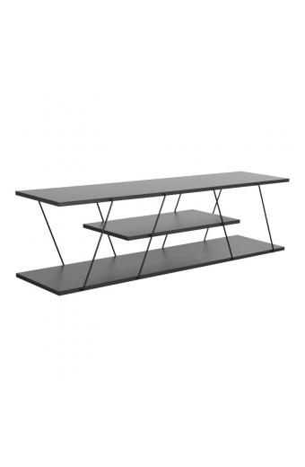 Έπιπλο τηλεόρασης Tars pakoworld ανθρακί-μαύρο 120x30x33εκ