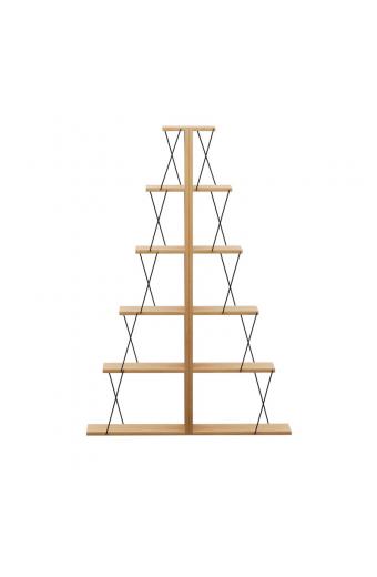 Βιβλιοθήκη mini Tars pakoworld sonoma-μαύρο 130x22x146εκ