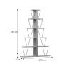 Βιβλιοθήκη mini Tars pakoworld sonoma-μαύρο 130x22x146εκ