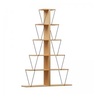 Βιβλιοθήκη mini Tars pakoworld sonoma-μαύρο 130x22x146εκ