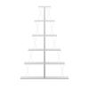 Βιβλιοθήκη mini Tars pakoworld λευκό 130x22x146εκ