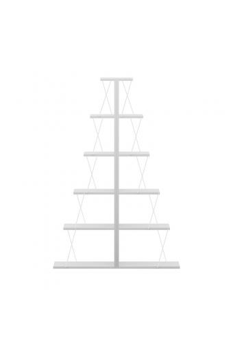 Βιβλιοθήκη mini Tars pakoworld λευκό 130x22x146εκ