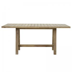 Τραπέζι Malibu pakoworld φυσικό ξύλο ακακία 170x90x75.5εκ