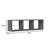 Επιτοίχια ραφιέρα Mikoro pakoworld σε λευκή απόχρωση 90x22x25.6εκ