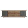 Έπιπλο τηλεόρασης Zafore  pakoworld σε oak-καφέ antique απόχρωση 180x33x50εκ