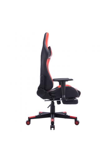 Καρέκλα γραφείου gaming Zeldo pakoworld pu μαύρο-κόκκινο 66x56x135εκ