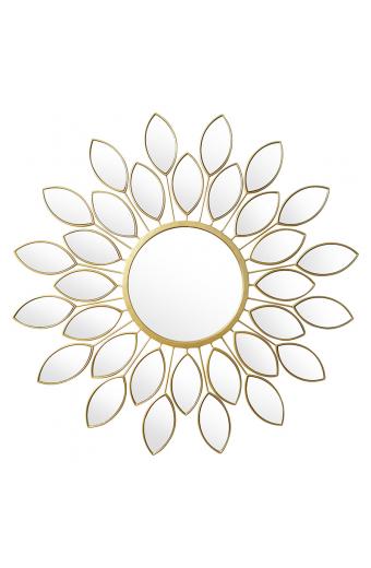 Καθρέπτης Flower pakoworld χρυσό 83x2.5x83εκ