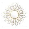 Καθρέπτης Flower pakoworld χρυσό 83x2.5x83εκ