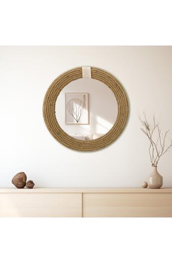Καθρέπτης Rope pakoworld φυσικό 60x2x60εκ