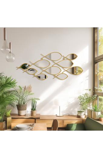Καθρέπτης Filow pakoworld χρυσό 103x2x38εκ