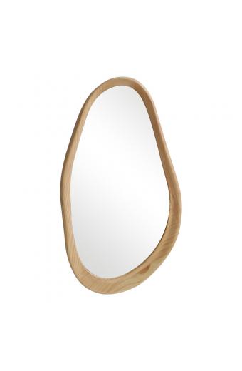 Καθρέπτης οβάλ Baloa pakoworld mdf σε φυσική απόχρωση 44x4x80εκ
