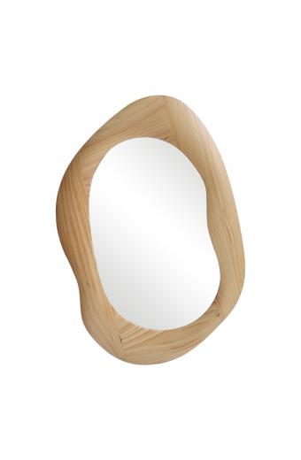 Καθρέπτης οβάλ Enola pakoworld mdf σε φυσική απόχρωση 54x2.5x80εκ