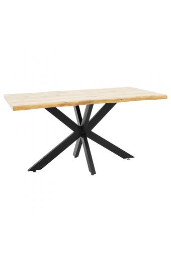 Tραπέζι Gilman pakoworld MDF sonoma-μαύρο 150x90x75εκ