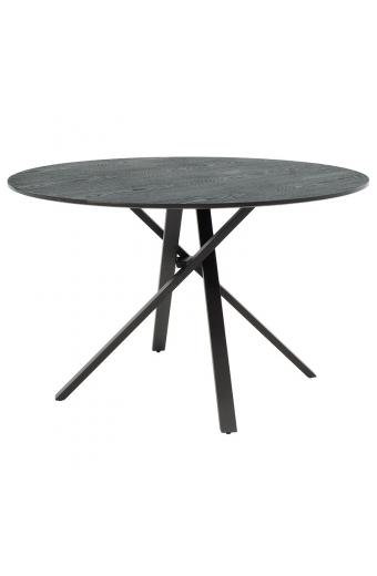 Tραπέζι Cerco pakoworld MDF μαύρο Φ120x75εκ