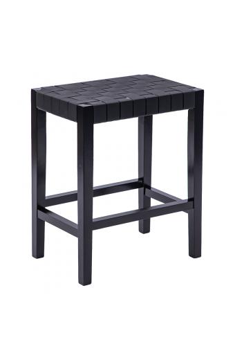 Σκαμπό Ridley pakoworld ξύλο-pu μαύρο 51x34x61.5εκ