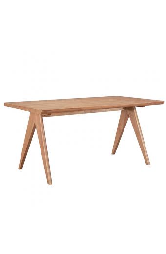 Τραπέζι Winslow pakoworld ξύλο rubberwood ανοικτό καρυδί 160x85x75εκ
