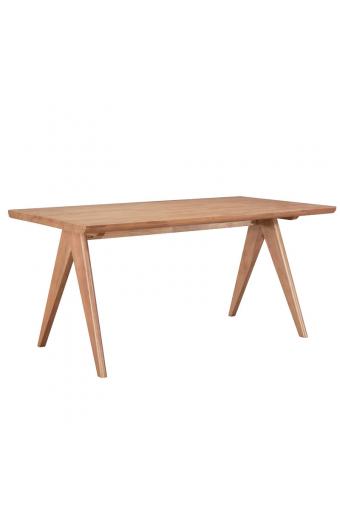 Τραπέζι Winslow pakoworld ξύλο rubberwood σε ανοιχτό καρυδί χρώμα 180x85x75εκ