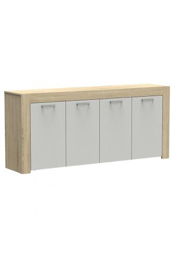Μπουφές Haven pakoworld sonoma-λευκό 180x40x80εκ