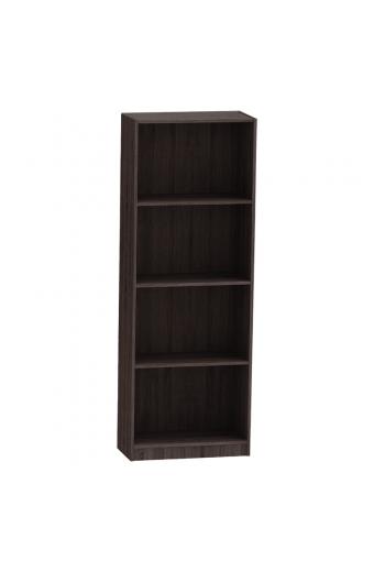 Βιβλιοθήκη Presley pakoworld σε ανθρακί-wenge απόχρωση 60x30x167εκ