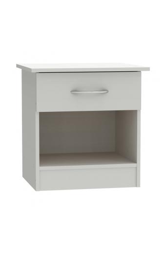 Κομοδίνο Kona pakoworld σε λευκή απόχρωση 40x34x42εκ