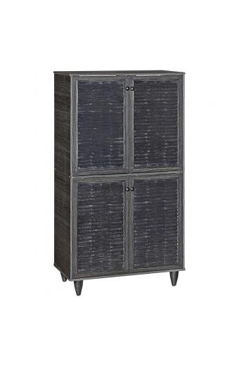 Παπουτσοθήκη-ντουλάπι Ronan pakoworld χρώμα wenge 70.5x35x122εκ