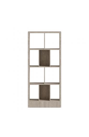 Βιβλιοθήκη Dividre pakoworld sonoma oak μελαμίνης 80x30x181εκ