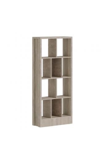 Βιβλιοθήκη Dividre pakoworld sonoma oak μελαμίνης 80x30x181εκ