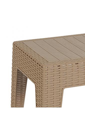 Τραπέζι Cosmic pakoworld PP cappucino 55x40x43.5εκ
