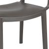 Τραπεζαρία κήπου Groovy-Frontline pakoworld σετ 5τεμ PP ανθρακί 80x80x74,5εκ.