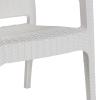 Τραπεζαρία κήπου Groovy-Halcyon pakoworld σετ 5τεμ PP λευκό 80x80x74,5εκ.