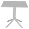 Τραπεζαρία κήπου Groovy-Ignite pakoworld σετ 3τεμ PP λευκό 80x80x74,5εκ.