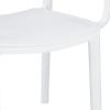 Τραπεζαρία κήπου Groovy-Fontline pakoworld σετ 3τεμ PP λευκό 80x80x74,5εκ.
