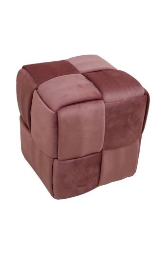 Σκαμπό Jisko pakoworld σάπιο μήλο βελούδο 38x38x40εκ