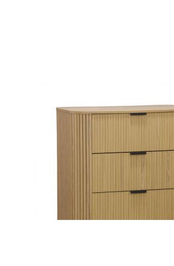 Συρταριέρα Scandi pakoworld με 4 συρτάρια φυσικό 79x46x115εκ