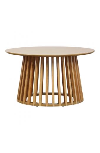 Τραπέζι σαλονιού Domonic pakoworld mdf/pw σε φυσική απόχρωση Φ80x45εκ