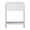 Κομοδίνο Zeplen pakoworld MDF σε λευκή απόχρωση 40x40x53εκ