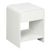 Κομοδίνο Zeplen pakoworld MDF σε λευκή απόχρωση 40x40x53εκ