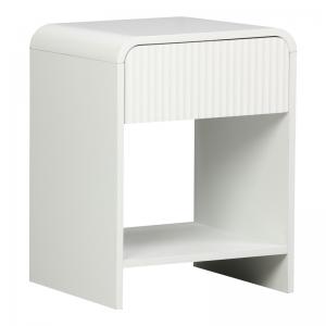 Κομοδίνο Zeplen pakoworld MDF σε λευκή απόχρωση 40x40x53εκ