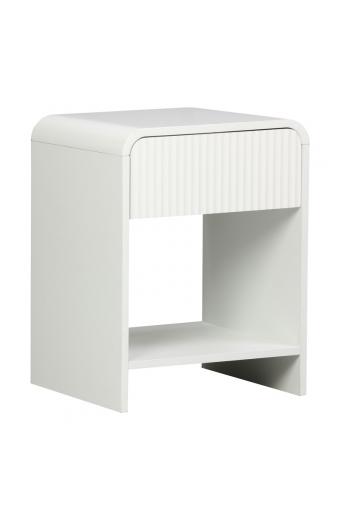 Κομοδίνο Zeplen pakoworld MDF σε λευκή απόχρωση 40x40x53εκ