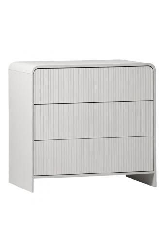 Συρταριέρα Zeplen pakoworld MDF σε λευκή απόχρωση 80x40x75εκ