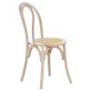 Καρέκλα Azhel pakoworld white wash ξύλο οξιάς-έδρα φυσικό rattan 41x50x89εκ
