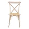 Καρέκλα Dylon pakoworld white wash ξύλο οξιάς-έδρα φυσικό rattan 48x52x89εκ