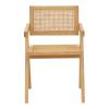 Πολυθρόνα Kalen pakoworld φυσικό rubberwood 52x59x79εκ