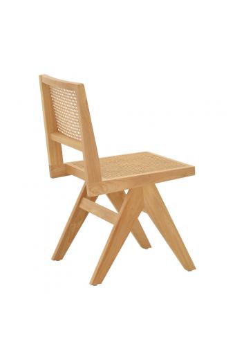 Καρέκλα Winslow pakoworld φυσικό rubberwood 45x56x82εκ