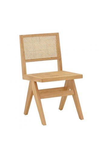 Καρέκλα Winslow pakoworld φυσικό rubberwood 45x56x82εκ